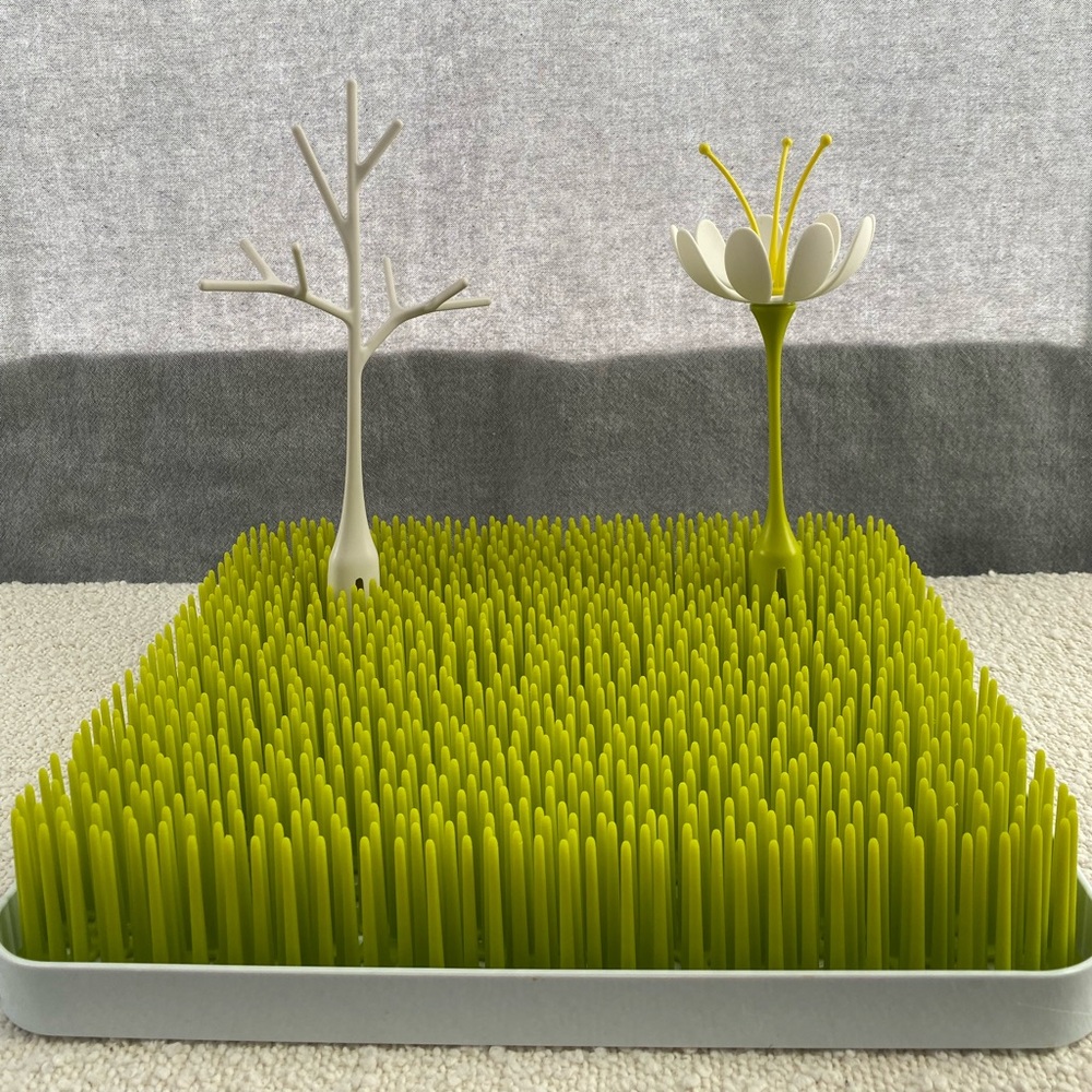 Boon Countertop Lawn Drying Rack bundle with Twig & Stem Accessories